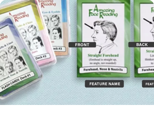 Amazing Face Reading Flash Cards 3 Deck Set